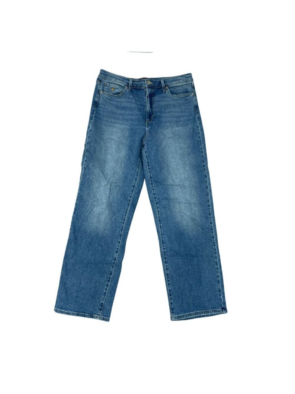 NWOT Gloria Vanderbilt Women's 12 Blue Relaxed Straight Jeans  Stretch B1478